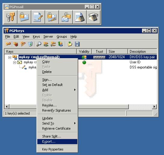 pgp export
