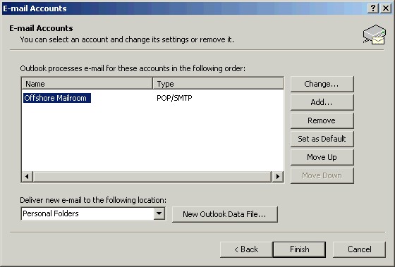 outlook 2002 modify screen two