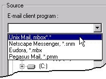 select email client